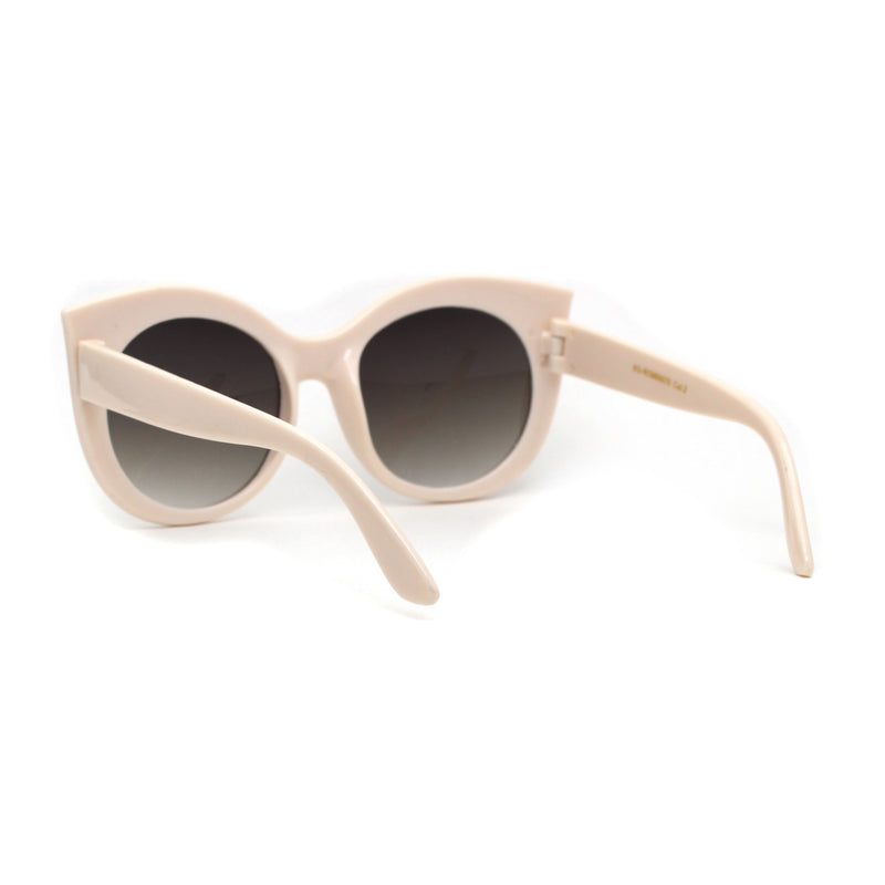 Girls Kid Size Thick Plastic Round Circle Lens Cat Eye Sunglasses