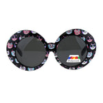 Polarized Childen Girls Mod Round Circle Oval Thick Plastic Fashion Sunglasses