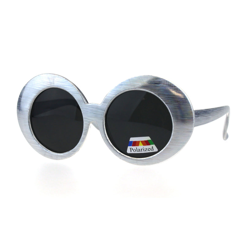 Polarized Childen Girls Mod Round Circle Oval Thick Plastic Fashion Sunglasses