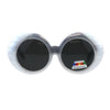 Polarized Childen Girls Mod Round Circle Oval Thick Plastic Fashion Sunglasses