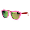 Girls Kids Size Colored Mirror Butterfly Cat Eye Designer Plastic Sunglasses