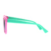 Kids Childern Size Color Mirror Plastic Retro Round Horned Rim Sunglasses