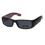 Locs Gangster Bandana Print Arm Classic Rectangular Cholo Sunglasses