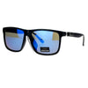 Locs Mens Hardcore Gangster Plastic Oversize Thin Plastic Horn Rim Sunglasses