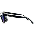 Locs Mens Hardcore Gangster Plastic Oversize Thin Plastic Horn Rim Sunglasses