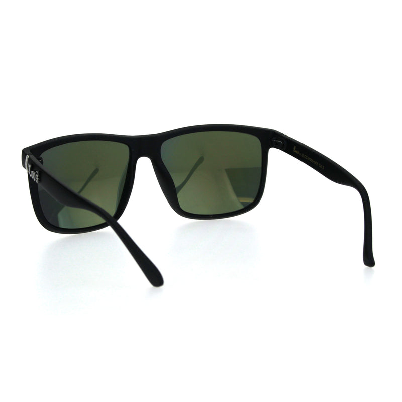 Locs Mens Hardcore Gangster Plastic Oversize Thin Plastic Horn Rim Sunglasses