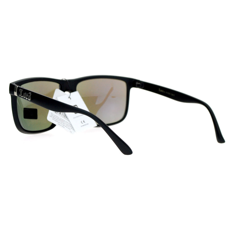 Locs Mens Hardcore Gangster Plastic Oversize Thin Plastic Horn Rim Sunglasses