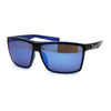 Locs Mens Oversize Rectangular Flat Top Gangster Plastic Sunglasses