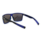 Locs Mens Oversize Rectangular Flat Top Gangster Plastic Sunglasses