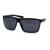 Locs Mens Oversize Rectangular Flat Top Gangster Plastic Sunglasses