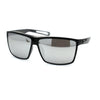 Locs Mens Oversize Rectangular Flat Top Gangster Plastic Sunglasses