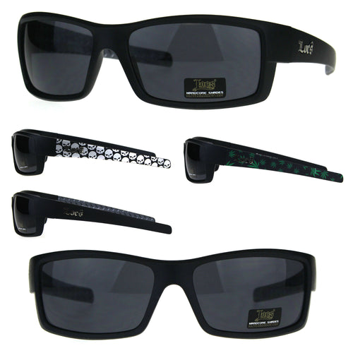 Locs Mens OG Rectangular Warp Cholo Gangster Plastic Sunglasses