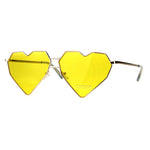 Womens Squared Heart Shape Oceanic Gradient Lens Sunglasses