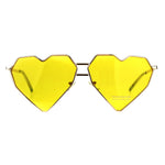 Womens Squared Heart Shape Oceanic Gradient Lens Sunglasses