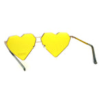 Womens Squared Heart Shape Oceanic Gradient Lens Sunglasses