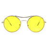 Pop Color Hippie Groovy Circle Round Lens Top Bridge Sunglasses