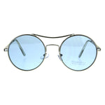 Pop Color Hippie Groovy Circle Round Lens Top Bridge Sunglasses