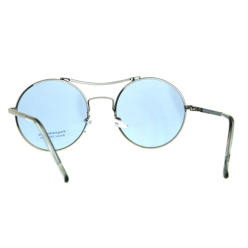 Pop Color Hippie Groovy Circle Round Lens Top Bridge Sunglasses