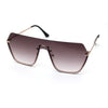 Oversize Luxury Robotic Shield Rimless Trendy Retro Sunglasses