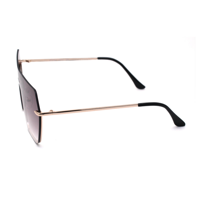 Oversize Luxury Robotic Shield Rimless Trendy Retro Sunglasses