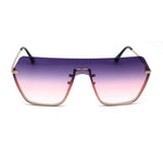 Oversize Luxury Robotic Shield Rimless Trendy Retro Sunglasses