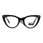 Womens Designer Goth Cat Eye Clear Lens Eye Glasses