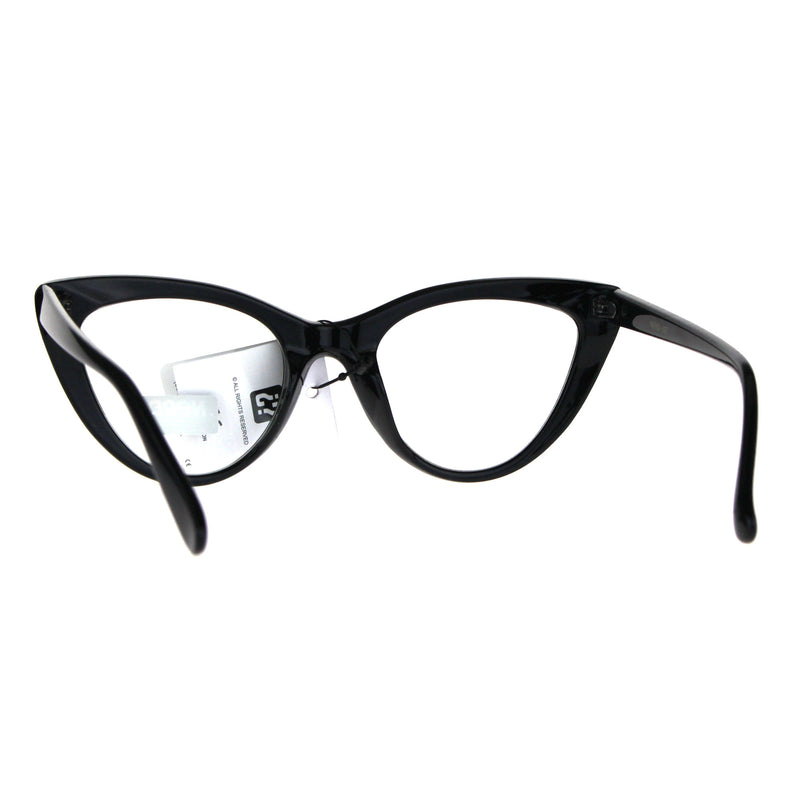 Womens Designer Goth Cat Eye Clear Lens Eye Glasses – superawesome106