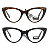 Womens Designer Goth Cat Eye Clear Lens Eye Glasses