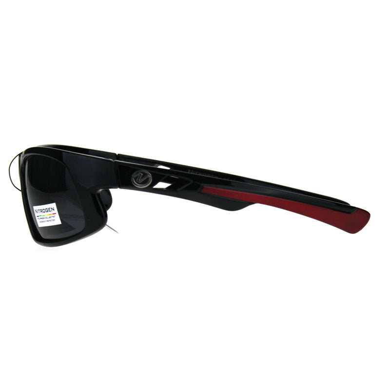 Nitrogen Mens Polarized Lens Sport Warp Plastic Sunglasses