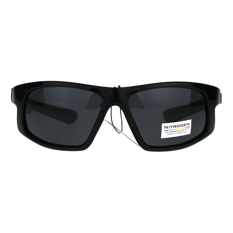 Nitrogen Mens Polarized Lens Sport Warp Plastic Sunglasses