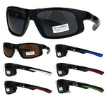 Nitrogen Mens Polarized Lens Sport Warp Plastic Sunglasses