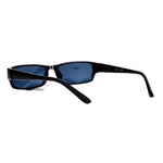 Mens Small Face Snug Fit Rectangular Plastic Frame Sunglasses