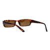 Mens Small Face Snug Fit Rectangular Plastic Frame Sunglasses