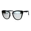 SA106 Womens Color Mirror Reflective Lens Oversize Cat Eye Sunglasses