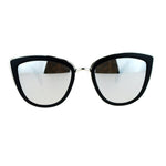 SA106 Womens Color Mirror Reflective Lens Oversize Cat Eye Sunglasses