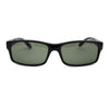 Mens Green Tempered Glass Lens Classic Plastic Rectangualr Dad Shade