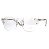 Unique Rimless Round Circle Clear Lens Eye Glasses