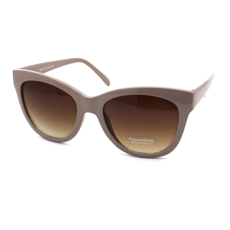 Womens Classic 90s Horned Cat Eye Plastic Mod Sunglasses