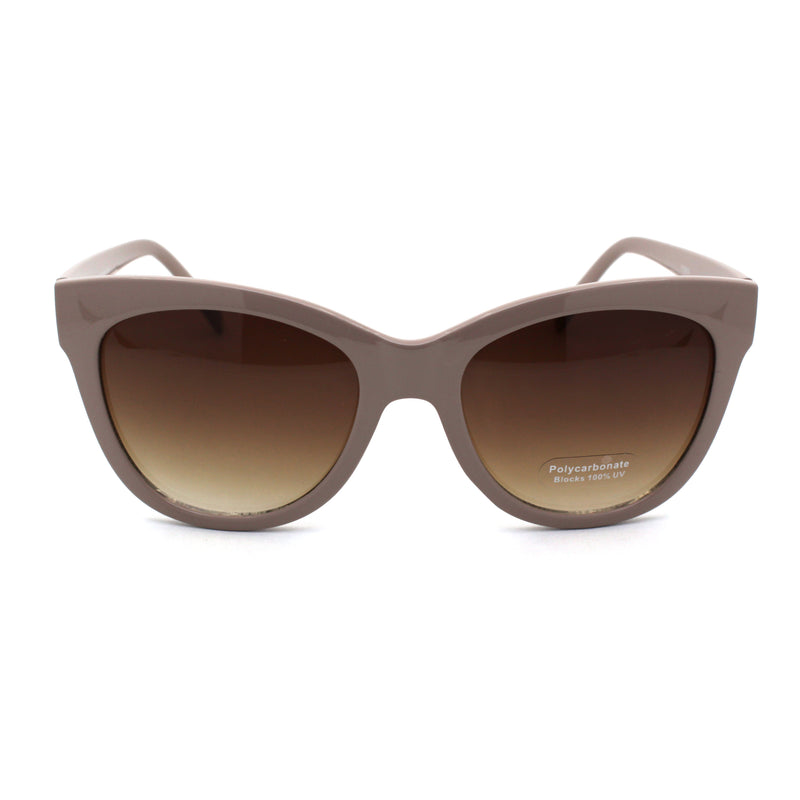 Womens Classic 90s Horned Cat Eye Plastic Mod Sunglasses