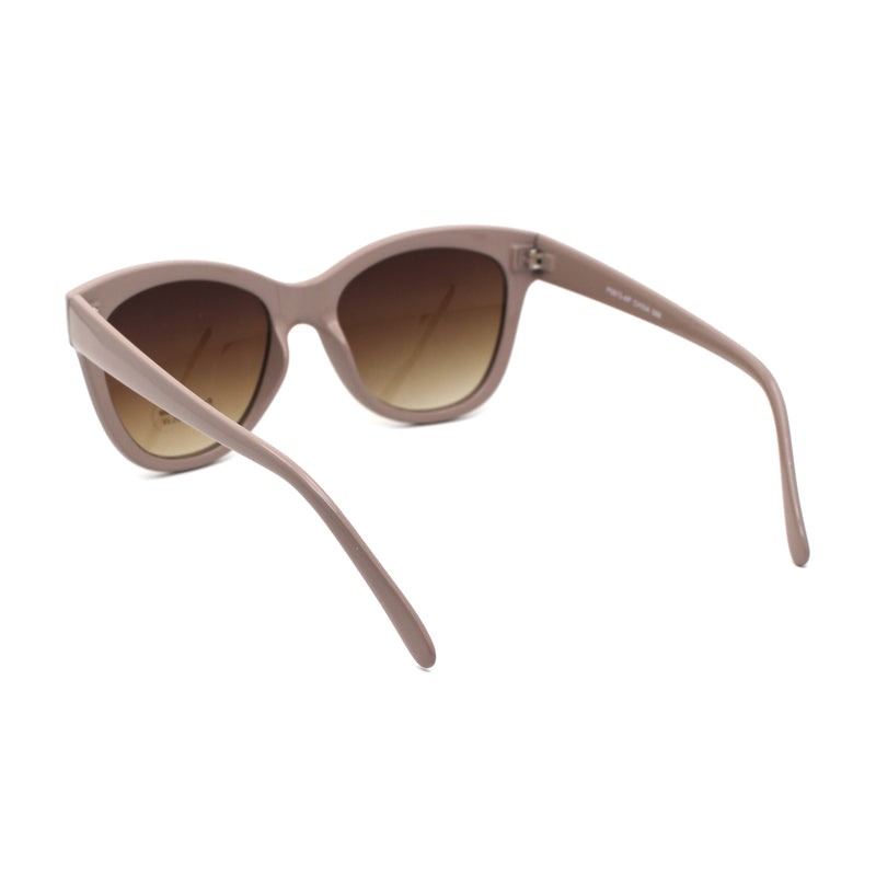 Womens Classic 90s Horned Cat Eye Plastic Mod Sunglasses
