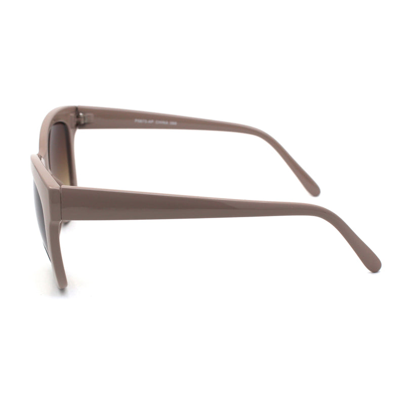 Womens Classic 90s Horned Cat Eye Plastic Mod Sunglasses