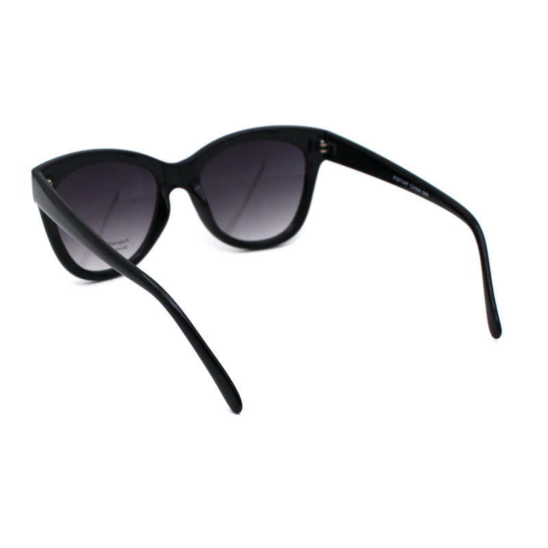 Womens Classic 90s Horned Cat Eye Plastic Mod Sunglasses