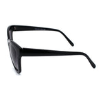 Womens Classic 90s Horned Cat Eye Plastic Mod Sunglasses