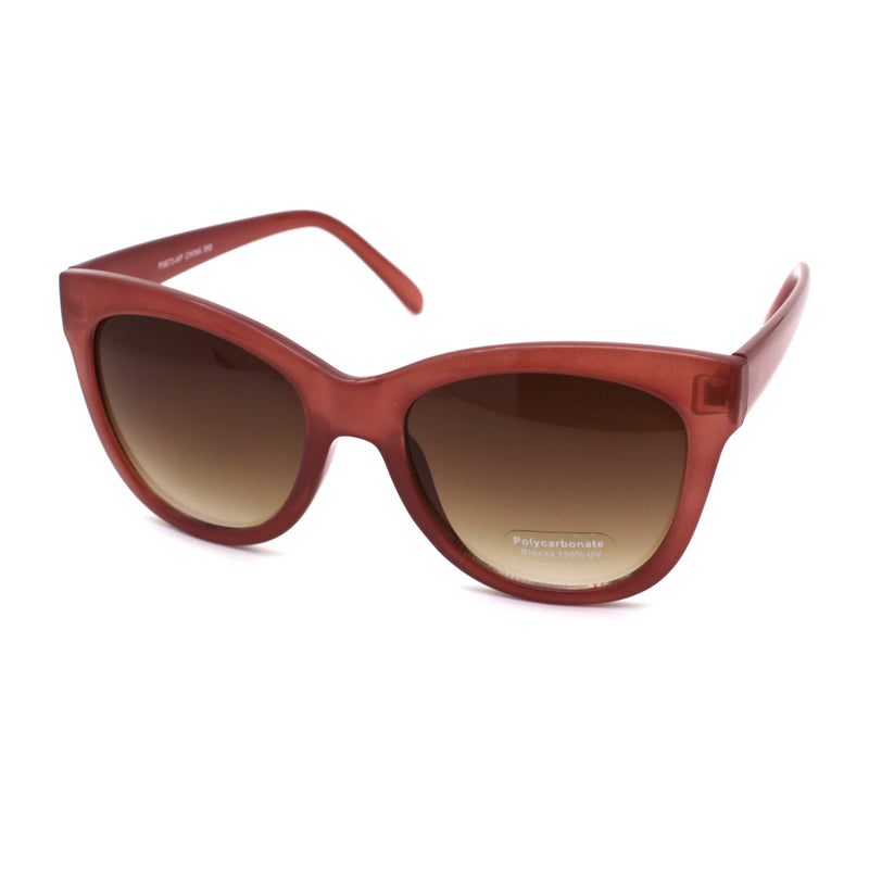 Womens Classic 90s Horned Cat Eye Plastic Mod Sunglasses