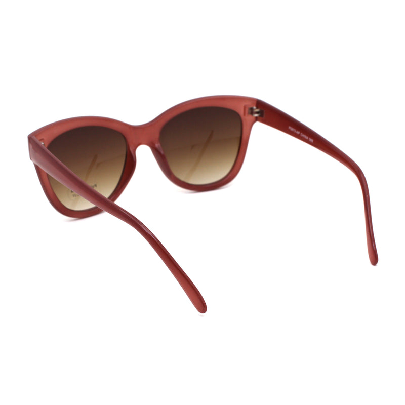 Womens Classic 90s Horned Cat Eye Plastic Mod Sunglasses