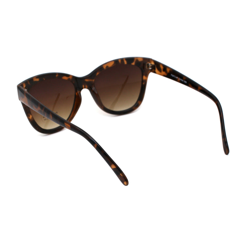 Womens Classic 90s Horned Cat Eye Plastic Mod Sunglasses