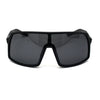 Mens Oversize Futurist Robotic Shield Sport Sunglasses