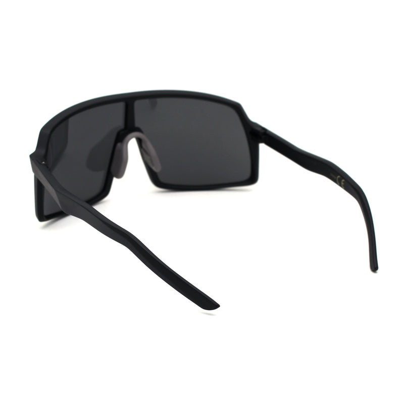 Mens Oversize Futurist Robotic Shield Sport Sunglasses