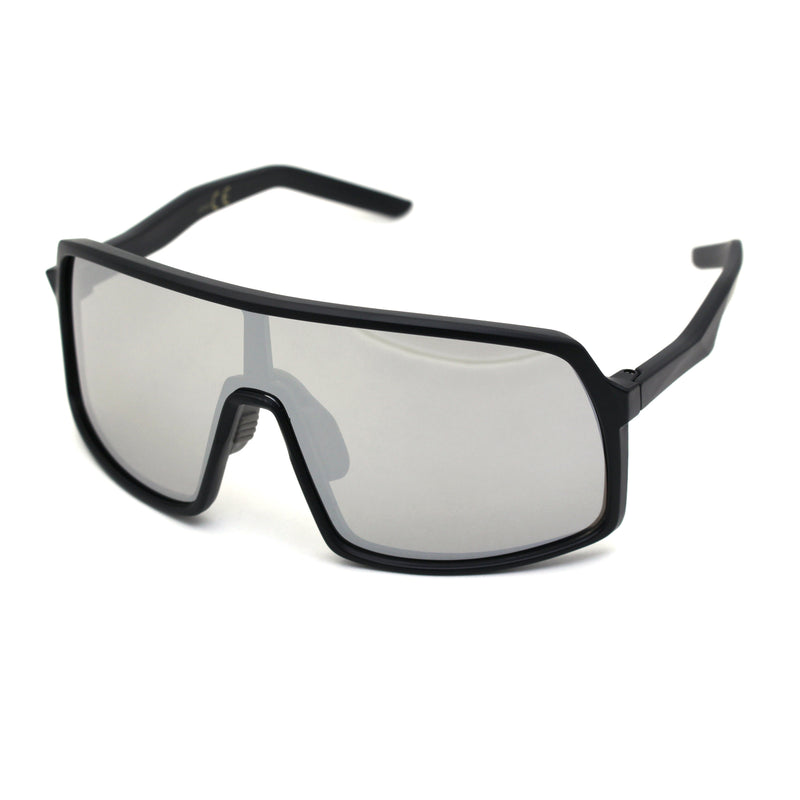 Mens Oversize Futurist Robotic Shield Sport Sunglasses