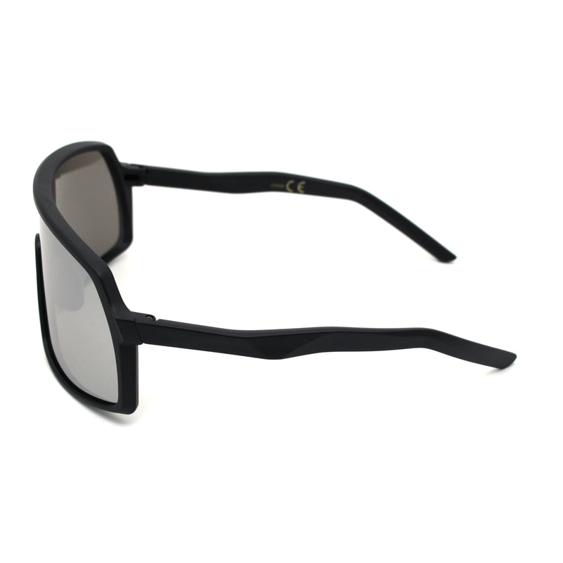 Mens Oversize Futurist Robotic Shield Sport Sunglasses